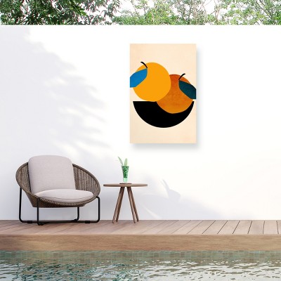 Trademark Fine Art - Kubistika  Two Oranges Matted Framed Art