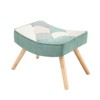 NicBex Modern Rocking Chair and Ottoman Sets, Patchwork Accent Chair with Wood Legs, Living Room Chair for Bedroom - 2 of 4
