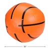 Pool Central Inflatable 6-Panel Beach Basketball -  16" - Orange - 4 of 4