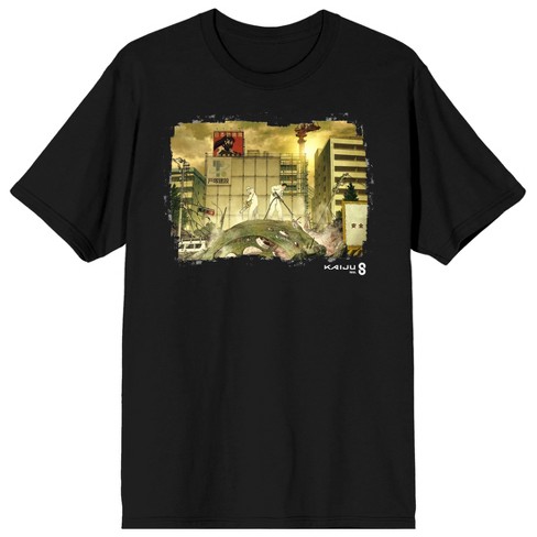 Kaiju No. 8 Ruined Cityscape Crew Neck Short Sleeve Men's Black T-shirt - image 1 of 3