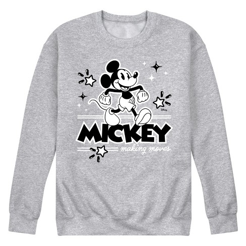 Men s Disney Mickey Mouse Making Moves Graphic Fleece Sweatshirt Target