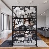 Grungis Matrix Metal Decorative Patio Screens,Freestanding Privacy Screens with Hollow Rectangular Pattern for Patios Outdoor,76" H×48" W - 4 of 4