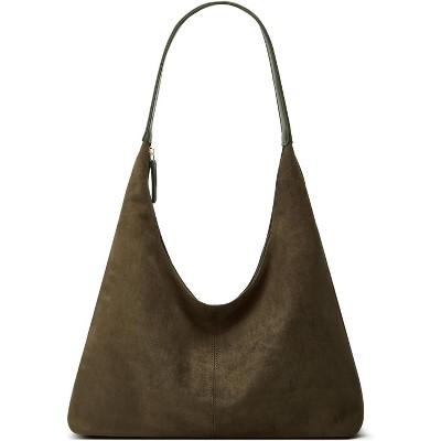Trendy Suede Crescent Shoulder Bag Women Tote Bag Satchels Crossbody Purse Top-handle Travel Handbag
