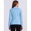 INSPIRE CHIC Women's Lapel Collar Button Front Long Sleeve Faux Suede Blazer - 3 of 4