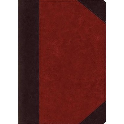 ESV Study Bible, Large Print (Trutone, Brown/Cordovan, Portfolio Design) - (Leather Bound)