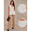 Allegra K Women's Fashion Button Up Belt V Neck Sleeveless Suit Vest - 2 of 4