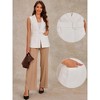 Allegra K Women's Fashion Button Up Belt V Neck Sleeveless Suit Vest - image 2 of 4