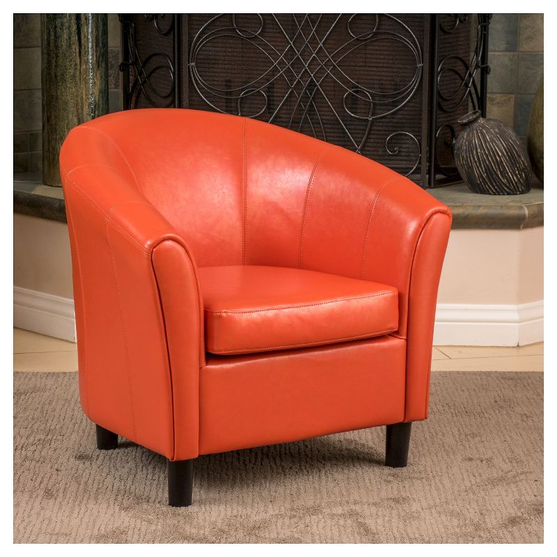 Napoli Club Chair Orange - Christopher Knight Home, 5 of 9