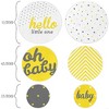 Big Dot of Happiness Hello Little One - Yellow and Gray - Neutral Baby Shower Giant Circle Confetti - Party Decorations - Large Confetti 27 Count - 2 of 4