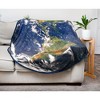 Toynk Planet Earth Round Fleece Throw Blanket | 60 Inches - image 3 of 4