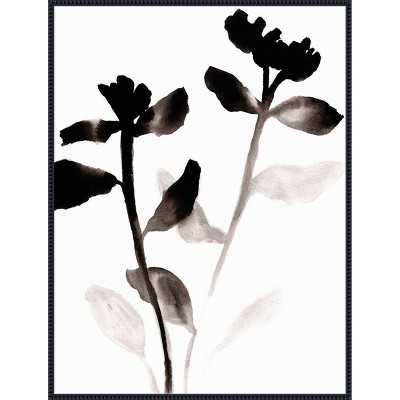 Amanti Art Sumi Fading Flowers 2 by Janel Bragg Canvas Wall Art Print Framed