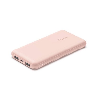 Belkin 10000mAh Power Bank 15W with USB-A and USC-C - Rose Gold