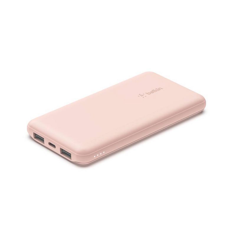 Belkin 10000mAh Power Bank 15W with USB-A and USB-C - Rose Gold, 1 of 5