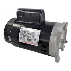 A.O. Smith B2853 1 HP, 3450 RPM, 1 Speed, 230/115 Volts, 6.6/13.2 Amps, 1.25 Service Factor, 56Y Frame, PSC, ODP Enclosure, Square Flange Pool Motor - 1 of 3