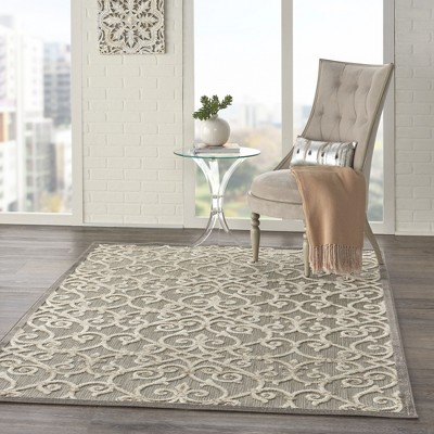 Aloha Multicolor Scroll Indoor/Outdoor Rectangular Rug