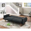 NicBex Modern Comfy Loveseat Sofa Convertible Sleeper Sofa Bed Tufted Buttons Sofa Couch with Wood Legs for Living Room,Apartment - 4 of 4
