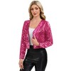 Anna-Kaci Women's Sequin Open Front Cardigan with Long Sleeves and Cropped Fit - 3 of 4