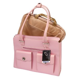 McKleinUSA VERONA Womens Laptop Briefcase Career Pink Top Grain Cowhide Leather Checkpoint Friendly Travel Bag : McKleinUSA - 1 of 3