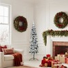 vidaXL Slim Artificial Half Christmas Tree with Flocked Snow 5 ft - 2 of 4