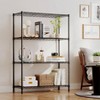 4 - Tier Wire Storage Shelves Black Home Garage Shelving Heavy - Duty Metal Holds Up to 1000 lbs No Assembly Adjustable Racks - 2 of 4