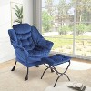 Jojoka Lazy Chair with Ottoman, Large Lounge Accent Chair, Comfy Armchair with Folding Footrest - 3 of 4