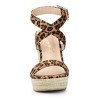 Allegra K Women's Back to College Slingback Crisscross Espadrille Wedges Heel Sandals - 2 of 4