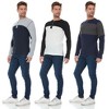 DARESAY Men's Thermal Crew Long Sleeve Henley Tops Base Layer Shirt, Pack of 3 - 2 of 4