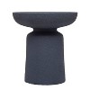18"x17" Contemporary Garden Stool - Blue - Olivia & May: Ceramic Patio Table, Indoor/Outdoor, UV Resistant - 4 of 4