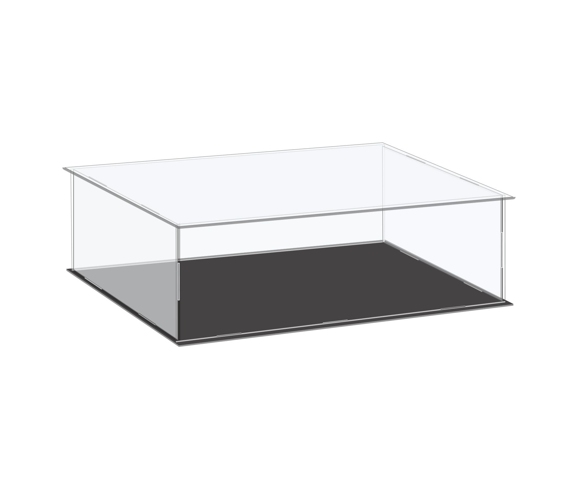 Unique Bargains Acrylic Dustproof Countertop Display Case 1 Pc 14.1x8.2x4.1 Inch