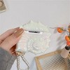 HTUTWOO Case For AirPods 2nd/1st Generation With Pearl Wrist Chain,Beautiful Creative Glitter 3D Headphone Protective Shell For Girls Women (Conch) - 4 of 4