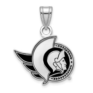 Black Bow Jewelry Sterling Silver Ottawa Senators NHL Small Pendant - 1 of 3