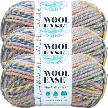 3 Pack) Lion Brand Wool-ease Thick & Quick Yarn - Moonlight : Target