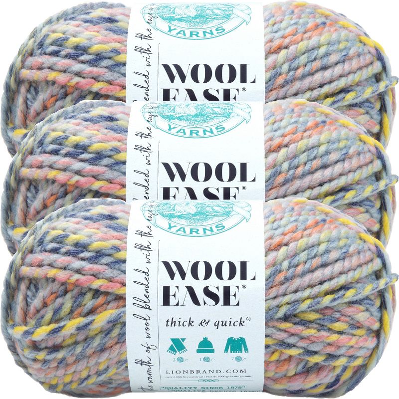 (3 Pack) Lion Brand Wool-Ease Thick & Quick Yarn - Dreamcatcher, 1 of 4