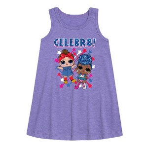 Girls' - LOL Surprise! - 4th of July Graphic Sleeveless Aline Dress - 1 of 3