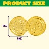 Joyfy 100 PCS Plastic Gold Coins, Pirate Treasure Hunt Game Tokens for Party Decorations Favors and Childrens Play Money Supplies - 4 of 4