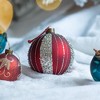 Whisen D3.9" Christmas Ball Ornaments, Glass Decorative Hanging Ball Christmas Tree Ornaments, Set of 6 - 4 of 4