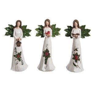 Resin Traditional Christmas Angel Figurine Set of 3 - 1 of 4