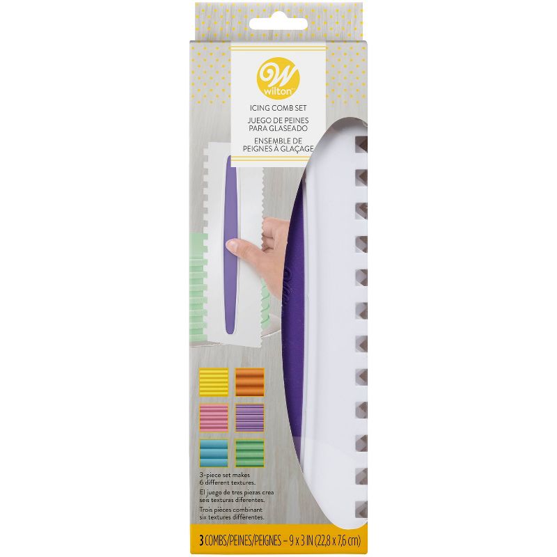 Wilton 3pc Icing Smoother Comb Set, 1 of 6
