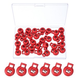 Unique Bargains Plastic Adjustable Draw String Clip Ends Spring-Loaded Buckle Round Cord Locks 30 Pcs - 1 of 3