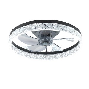 VYNXARIA Elegant Acrylic Ceiling Fan Light ¨C Modern Flush Mount Design for Home - 1 of 4