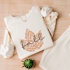 Simply Sage Market Cursive Fall Leaf Lightweight Garment Dyed Sweatshirt - 3 of 4