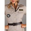 HalloweenCostumes.com Women's Paleontologist Costume with Dinosaur Patches, Belt, Faux Leather Hat and Jumpsuit - 3 of 4