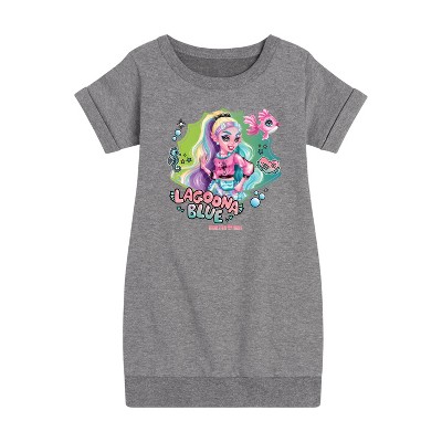- Mattel - Under The Water Lagoona Blue Graphic Short Sleeve Fleece Dress