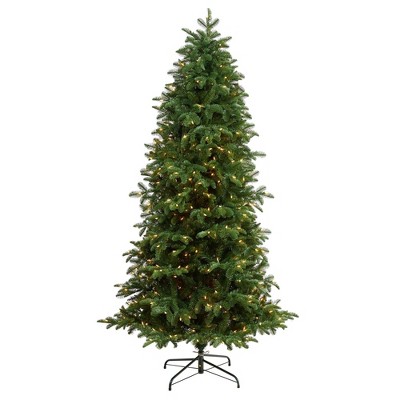 Nearly Natural 7-ft South Carolina Fir Artificial Christmas Tree with 550 Clear LED Lights and 2078 Bendable Branches