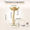 Artloge 2/3Tiers Wooden Cat Climbing Tree Indoor Cat Tree Activity Tower Cozy Kitten Play House with Plush Cushion & Sisal Scratch Post & Dangling Toy - 2 of 4