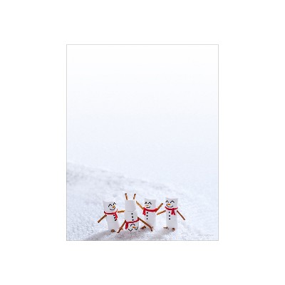 Great Papers! Marshmallow Snowmen Holiday Letterhead Multicolor 80/Pack (2020104)