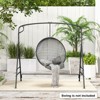 Costway Outdoor Metal Swing Frame Sturdy A-Shaped Porch Swing Stand with Extra Side Bars - 2 of 4
