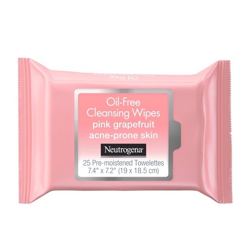 Neutrogena Oil-Free Cleansing Wipes, Pink Grapefruit - 25ct - image 1 of 4