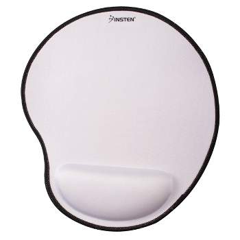 Insten Mouse Pad With Wrist Support Rest, Stitched Edge Mat, Ergonomic  Support, Pain Relief Memory Foam, Round, White With Black Edge : Target