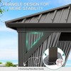Acekool Hardtop Gazebo for Patio with Netting and Curtains, Metal Roof Canopy Aluminium Frame Permanent Pavilion - 4 of 4